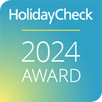 HolidayCheck 2024 Award for excellence in tourism.